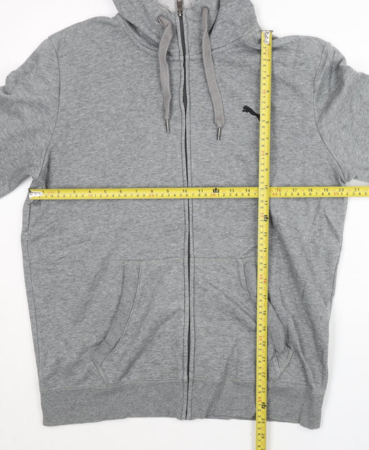 Puma Mens Grey Full Zip Hoodie L Regular Fit Sportswear