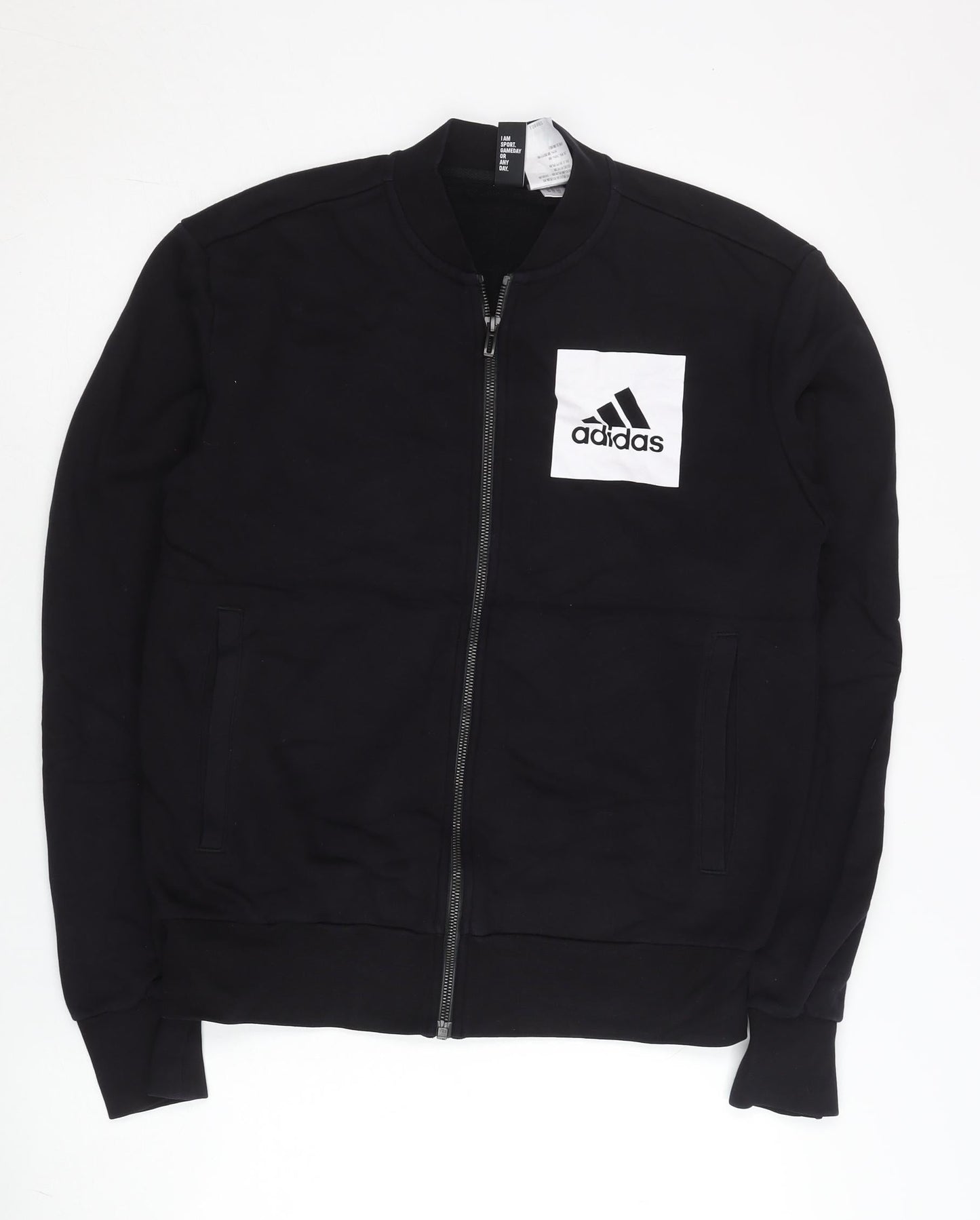Adidas Men’s Black Track Jacket M Full Zip Sports Casual