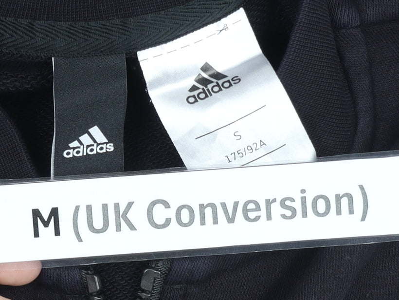 Adidas Men’s Black Track Jacket M Full Zip Sports Casual