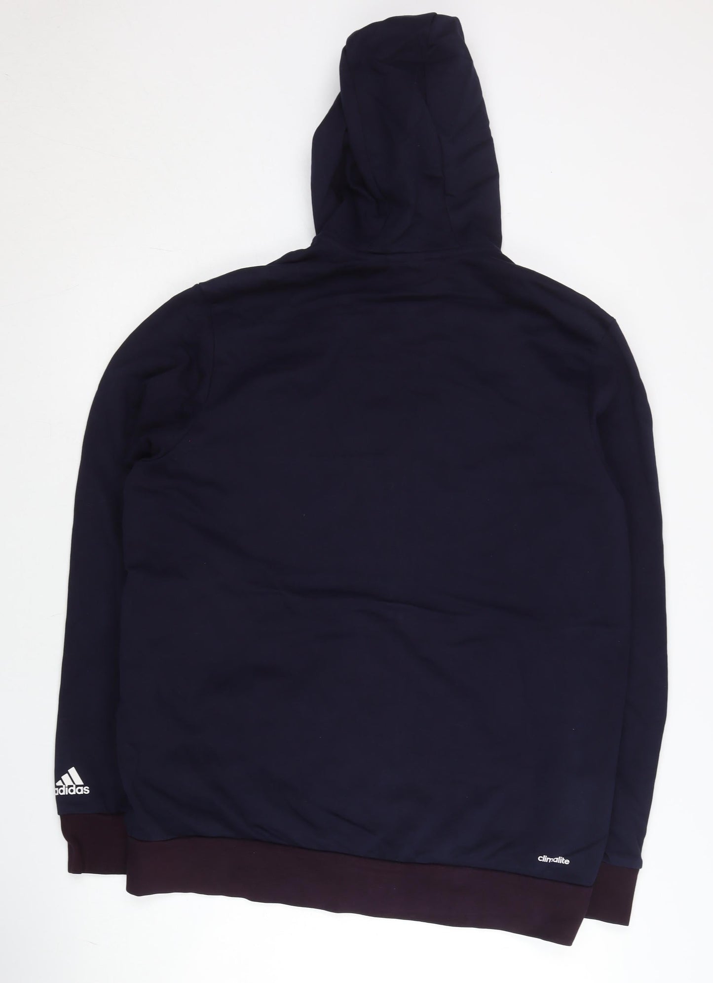 Adidas Men’s Blue Full Zip Hoodie L Sportswear Logo Hooded