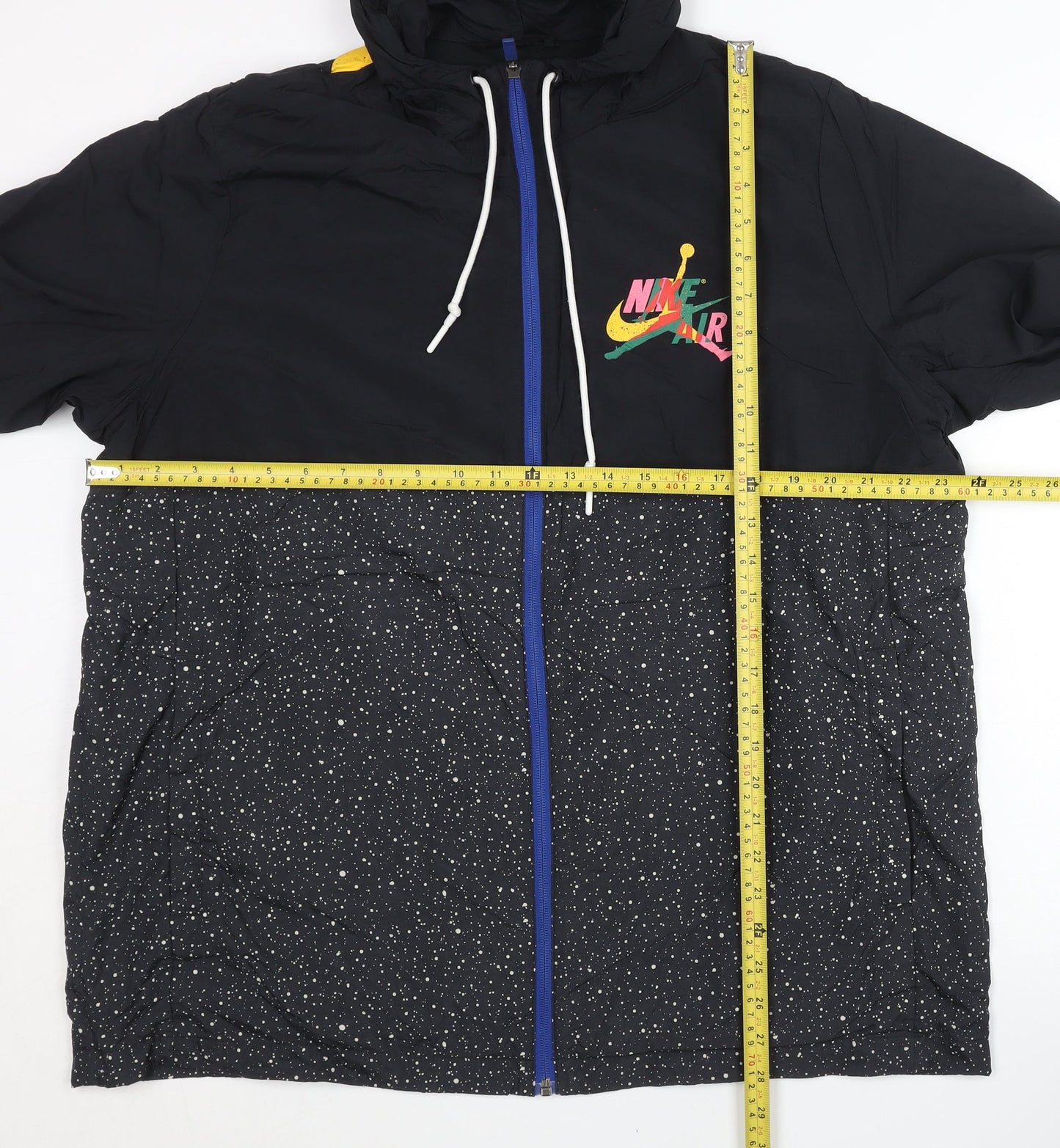 Nike Jordan Men’s Black XL Windbreaker Jacket Hooded Full Zip
