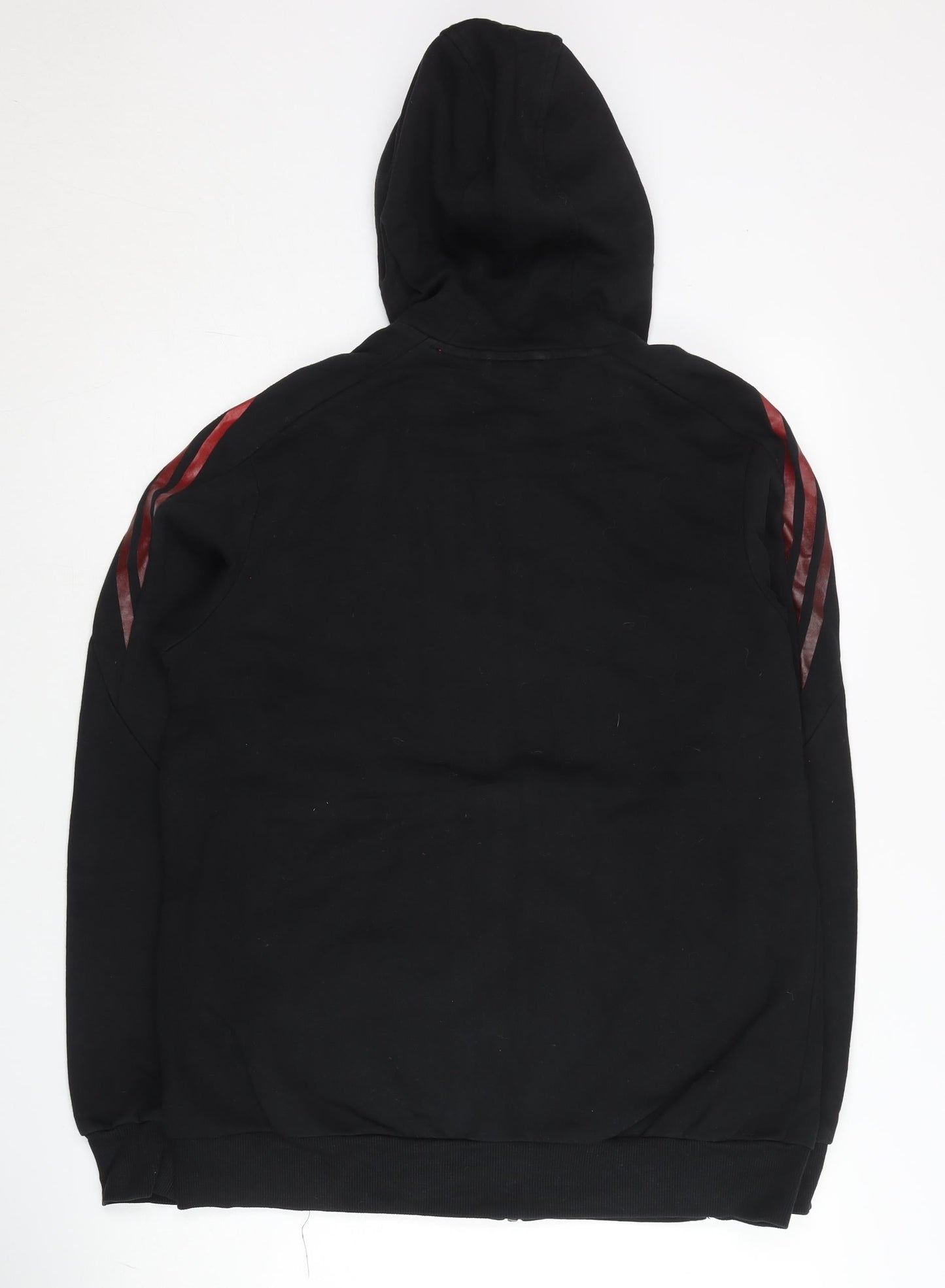 Adidas Men’s Black Full Zip Hoodie Size L Sportswear Cotton Blend