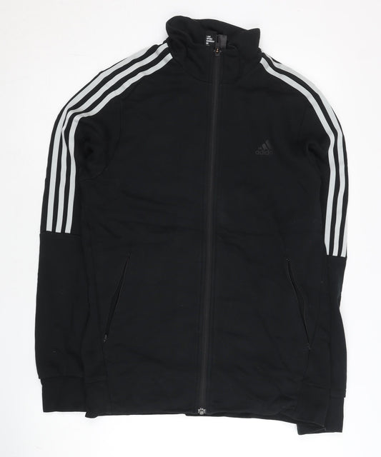 Adidas Men's Black L Track Jacket Full Zip Sportswear