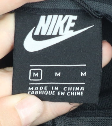 Nike Mens Black Full Zip Hoodie Jacket Size M Regular Fit