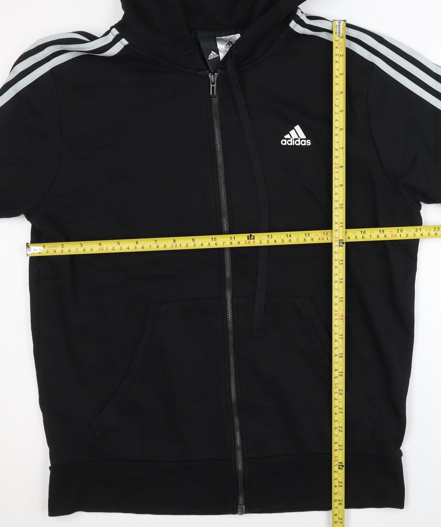 Adidas Men’s Black Full Zip Hoodie L Sports Gym Training