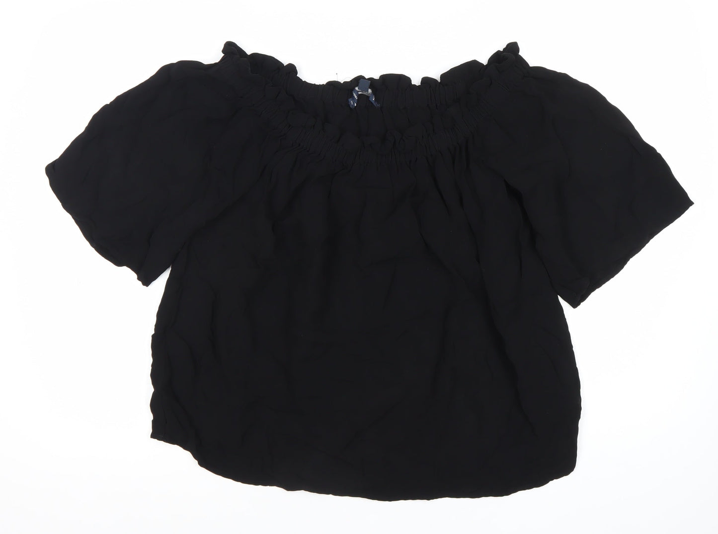 French Connection Women’s Black Off Shoulder Blouse Size 14