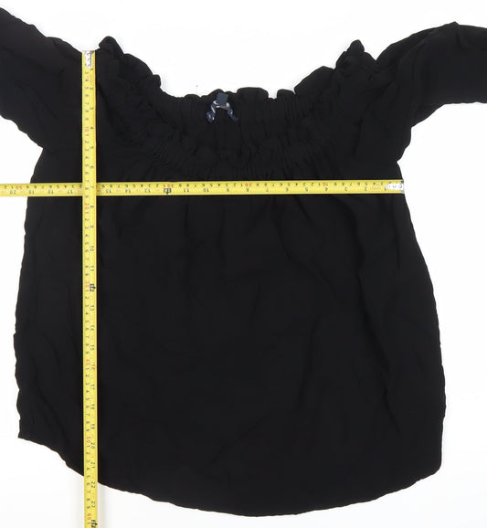 French Connection Women’s Black Off Shoulder Blouse Size 14