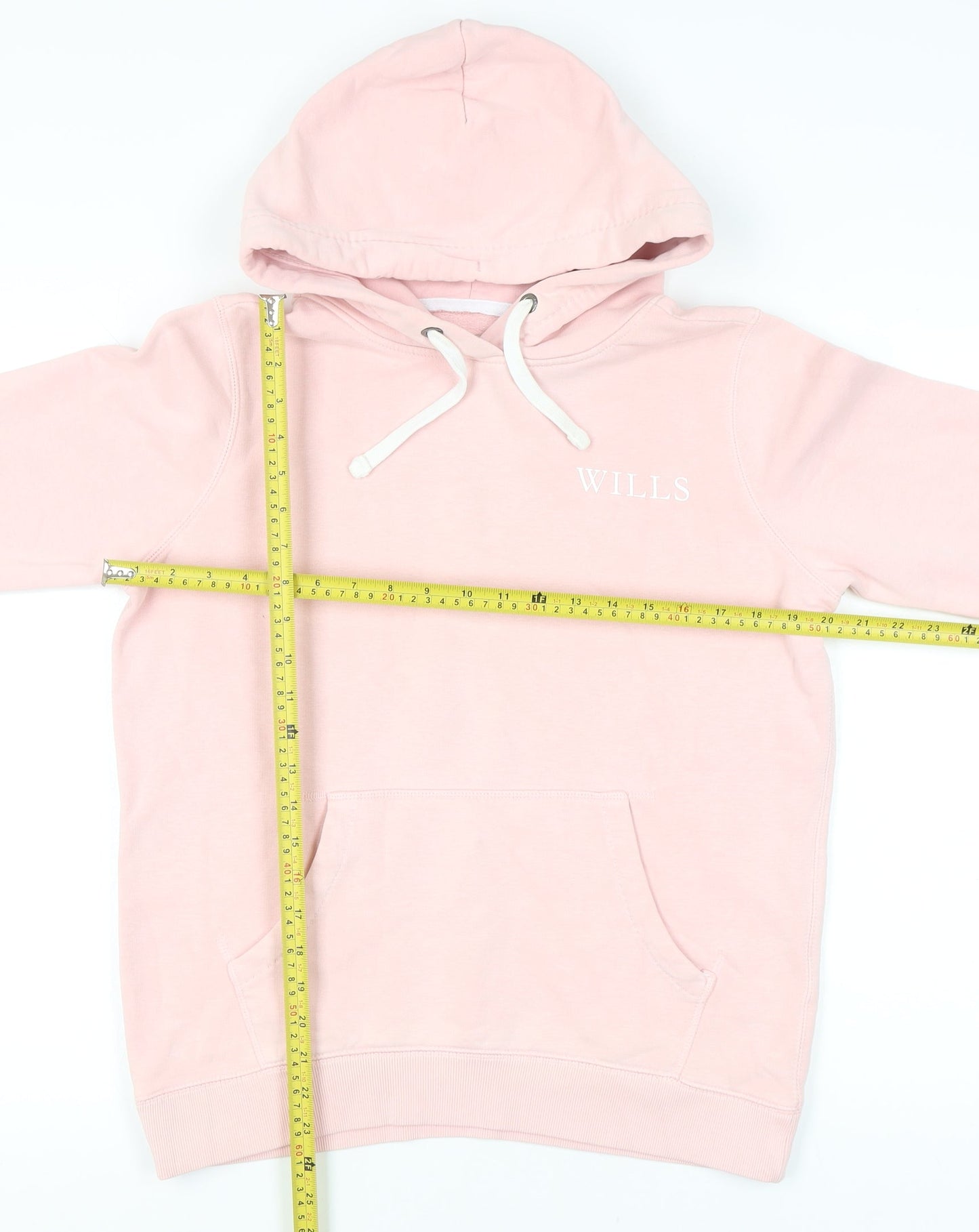 Jack Wills Women's Pink Cotton Hoodie UK 12 Pullover Casual Sweatshirt