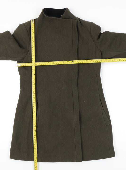 Calvin Klein Women’s Green Wool Cashmere Coat Size 12