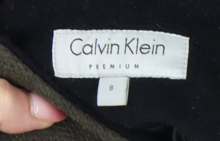 Calvin Klein Women’s Green Wool Cashmere Coat Size 12