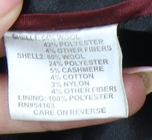 Calvin Klein Women’s Green Wool Cashmere Coat Size 12