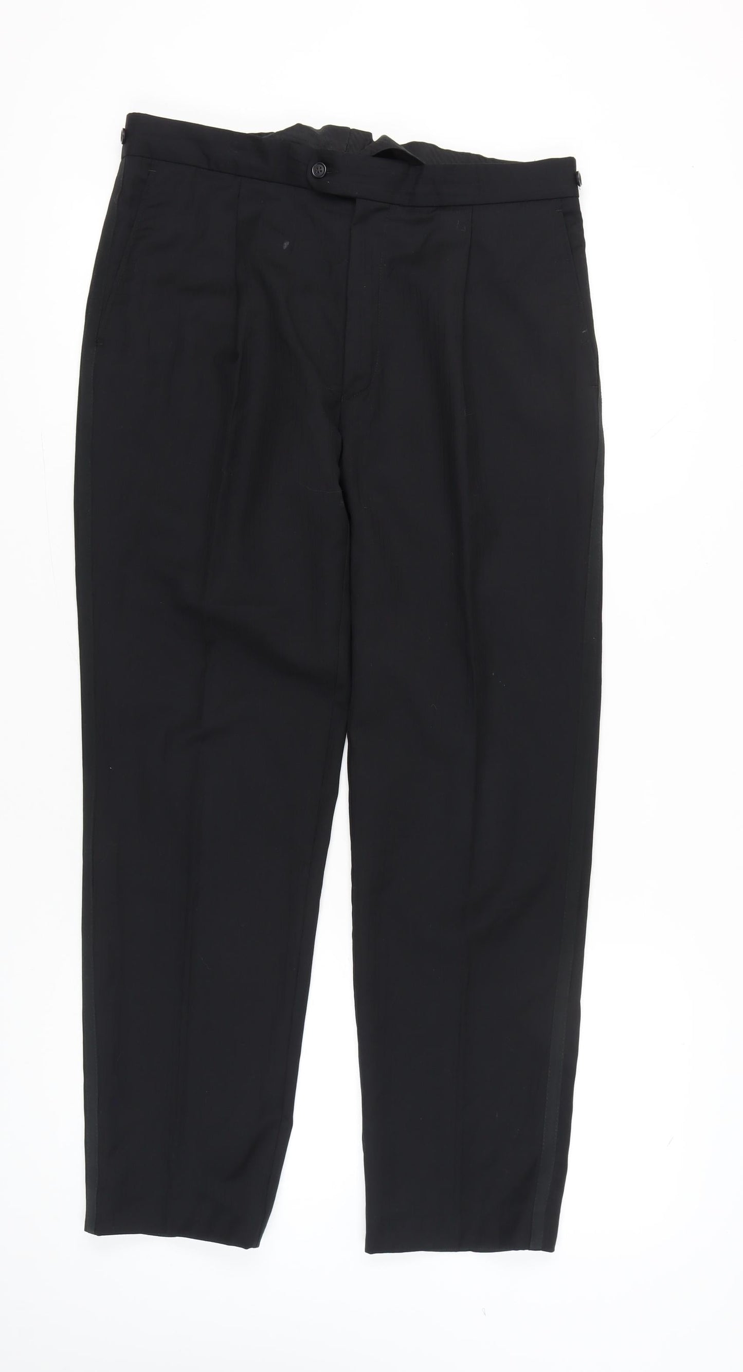 Daniel Hechter Men’s Black Wool Dress Pants Size 34 Short