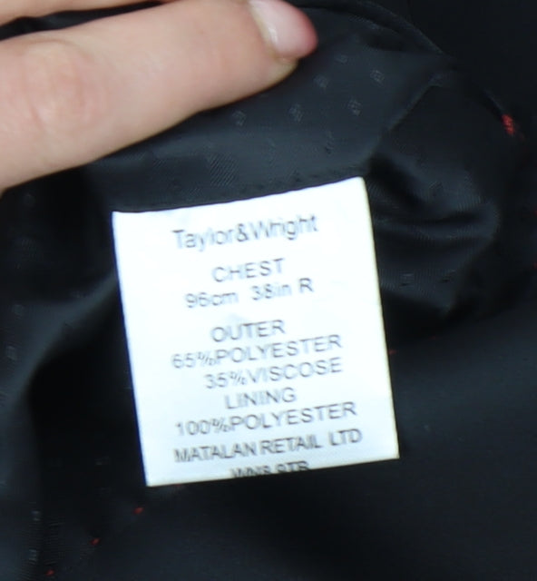 Additional view of Taylor & Wright Men's Black 38R Shawl Lapel Suit Jacket