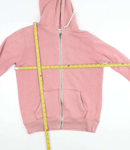 Jack Wills Womens Pink UK 14 Zip Hoodie Jacket with Logo