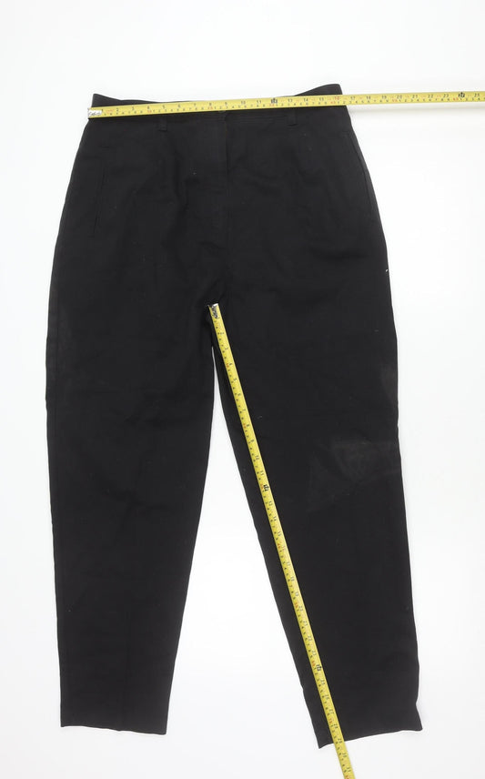 Casual Club Men’s Black Cotton Chino Trousers Size 16 Regular Fit