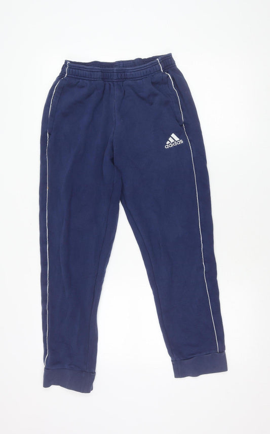 Adidas Men’s Blue Jogger Sweatpants S Regular Fit Fleece
