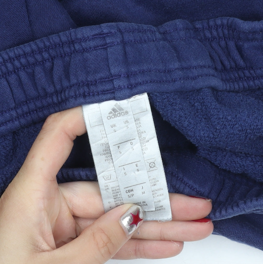 Adidas Men’s Blue Jogger Sweatpants S Regular Fit Fleece