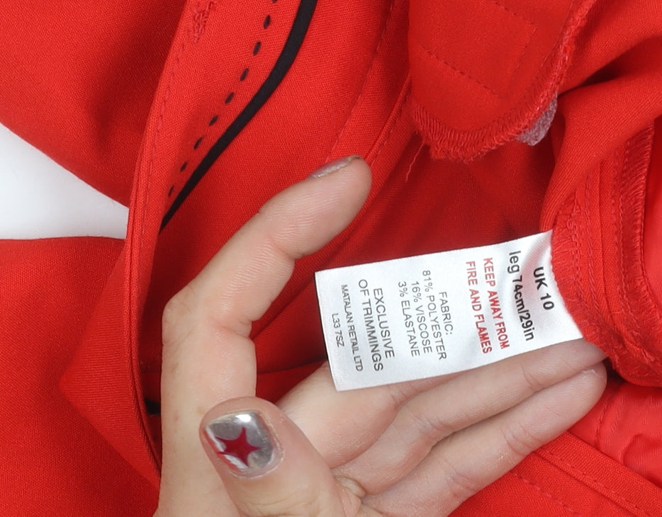 Fenn Wright Manson Women’s Red Slim Fit Dress Pants UK 10