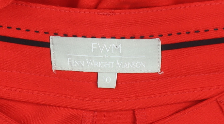 Fenn Wright Manson Women’s Red Slim Fit Dress Pants UK 10