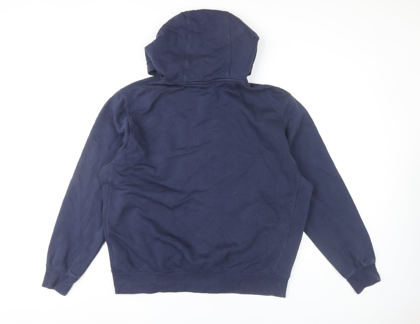 Nike Men’s Blue Full Zip Hoodie Size L Regular Fit Logo Hooded