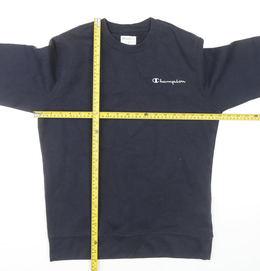 Champion Men’s Blue Small Pullover Sweatshirt Crew Neck Logo