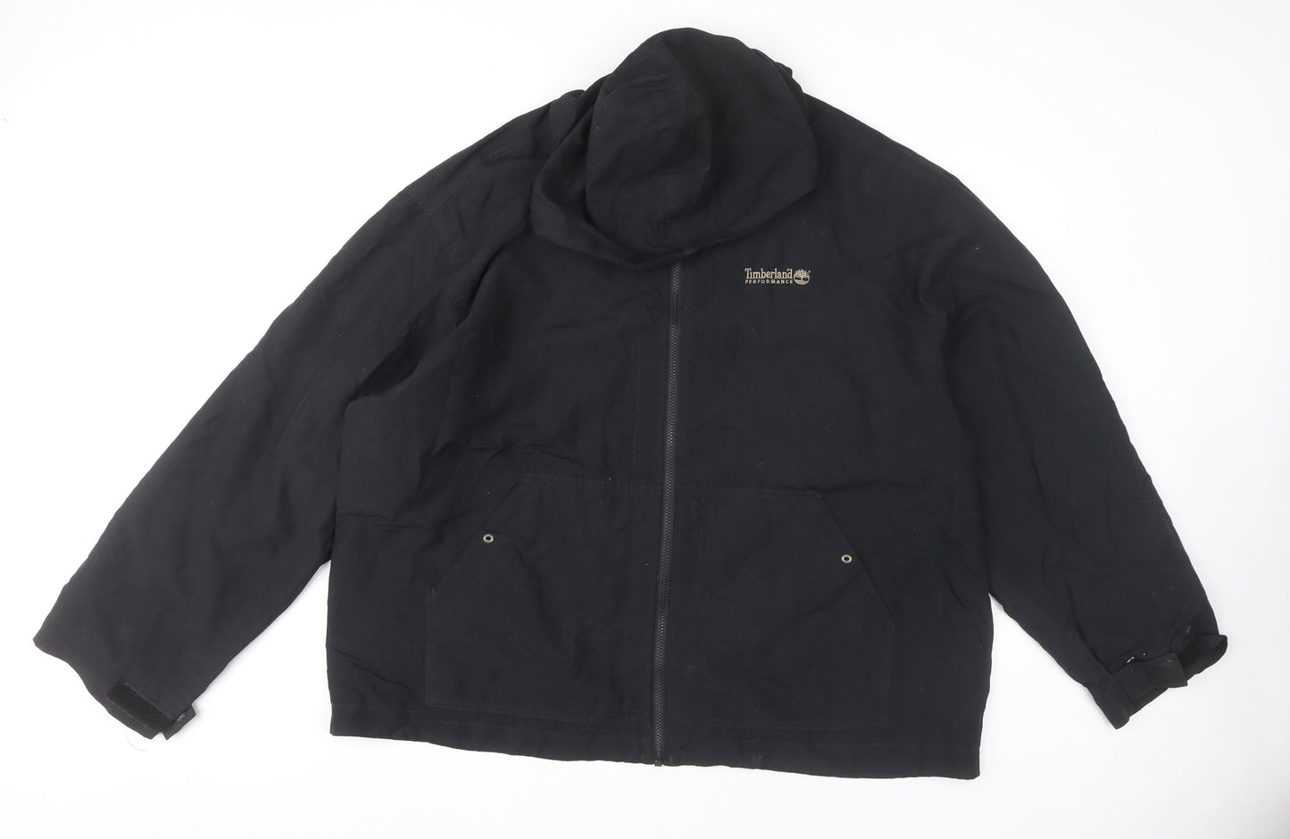 Timberland Men’s Black XL Hooded Full Zip Jacket Outdoor Casual