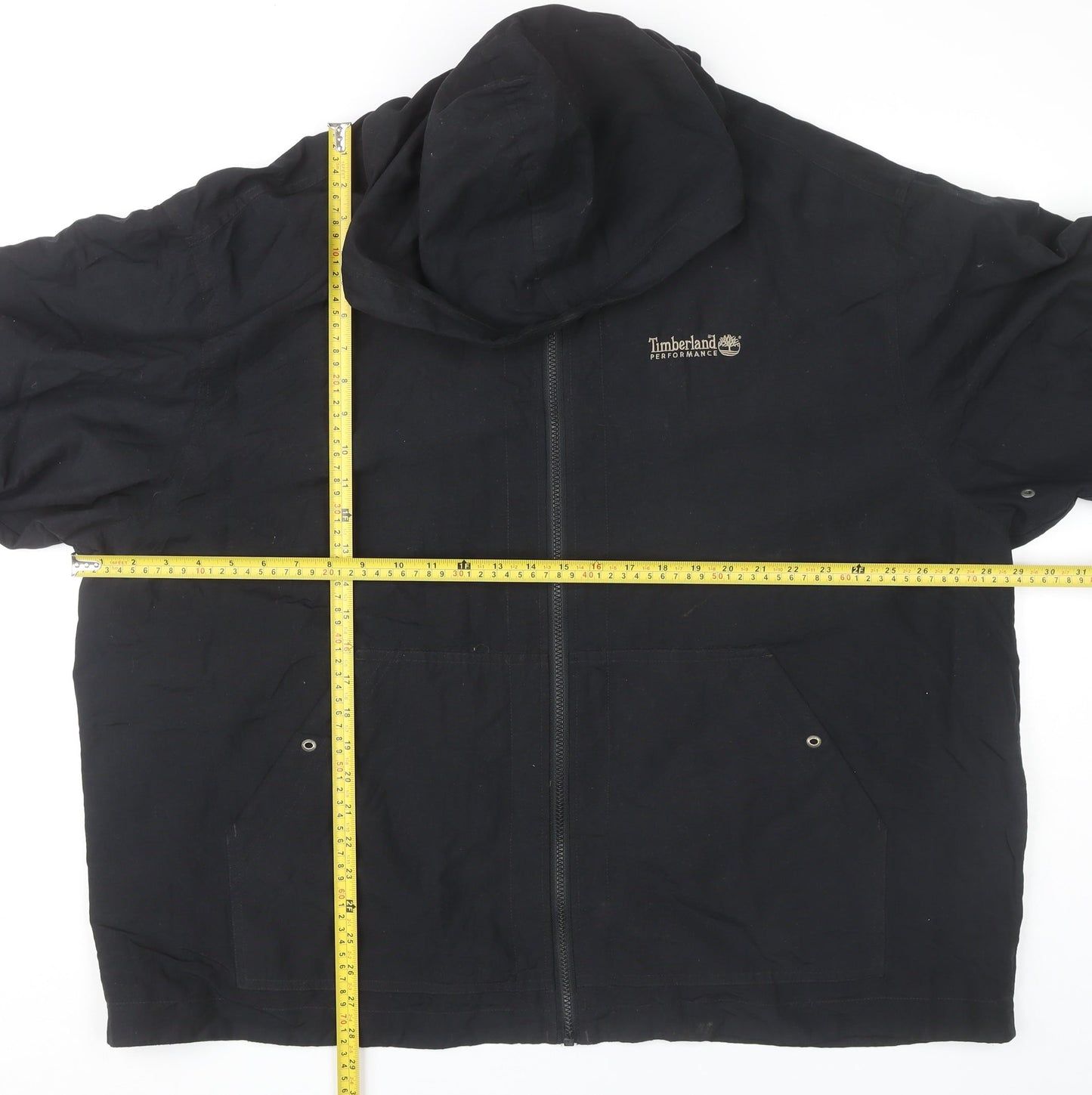 Timberland Men’s Black XL Hooded Full Zip Jacket Outdoor Casual