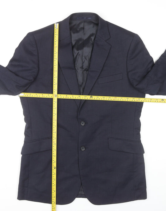 Brook Taverner Men’s Blue 38R Wool Blazer Jacket Classic Fit