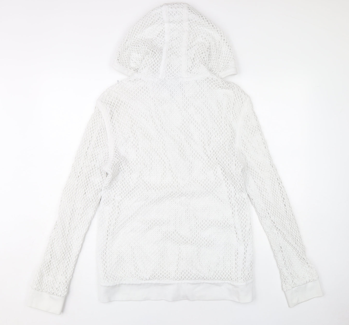 Armani Exchange Women’s White Cotton Full Zip Hoodie Size L