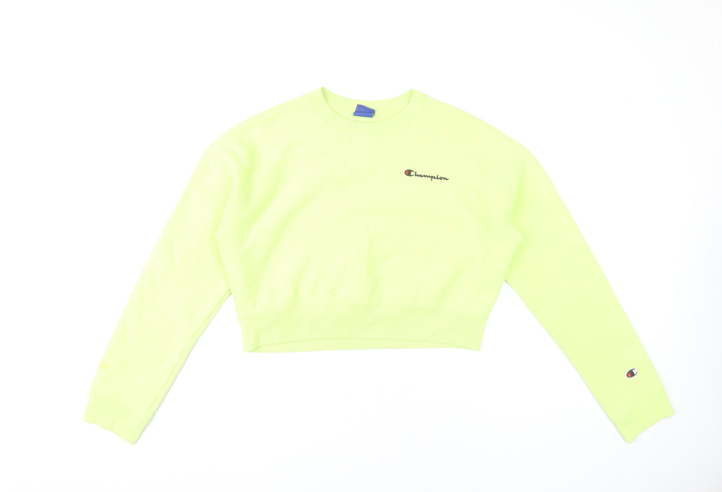 Champion Womens Yellow Medium Pullover Sweatshirt Crew Neck