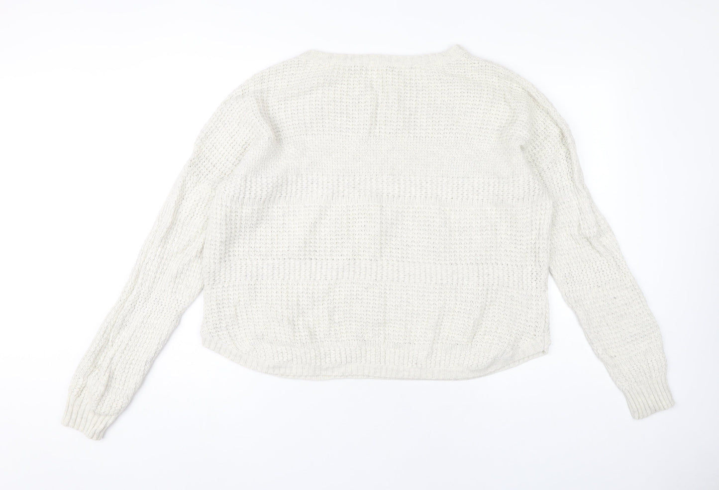 White Stuff Women’s Ivory Chunky Knit Pullover Jumper Size 16
