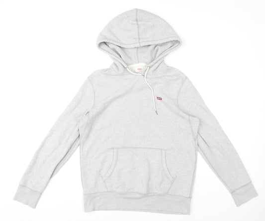 Levi's Womens Grey Pullover Hoodie Small Regular Fit Fleece