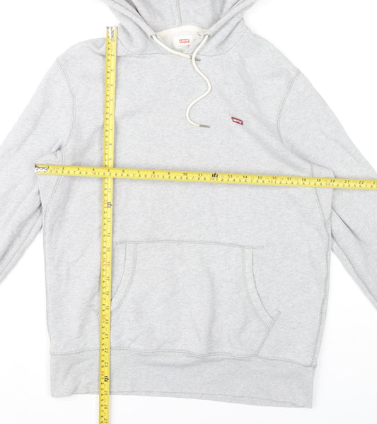 Levi's Womens Grey Pullover Hoodie Small Regular Fit Fleece