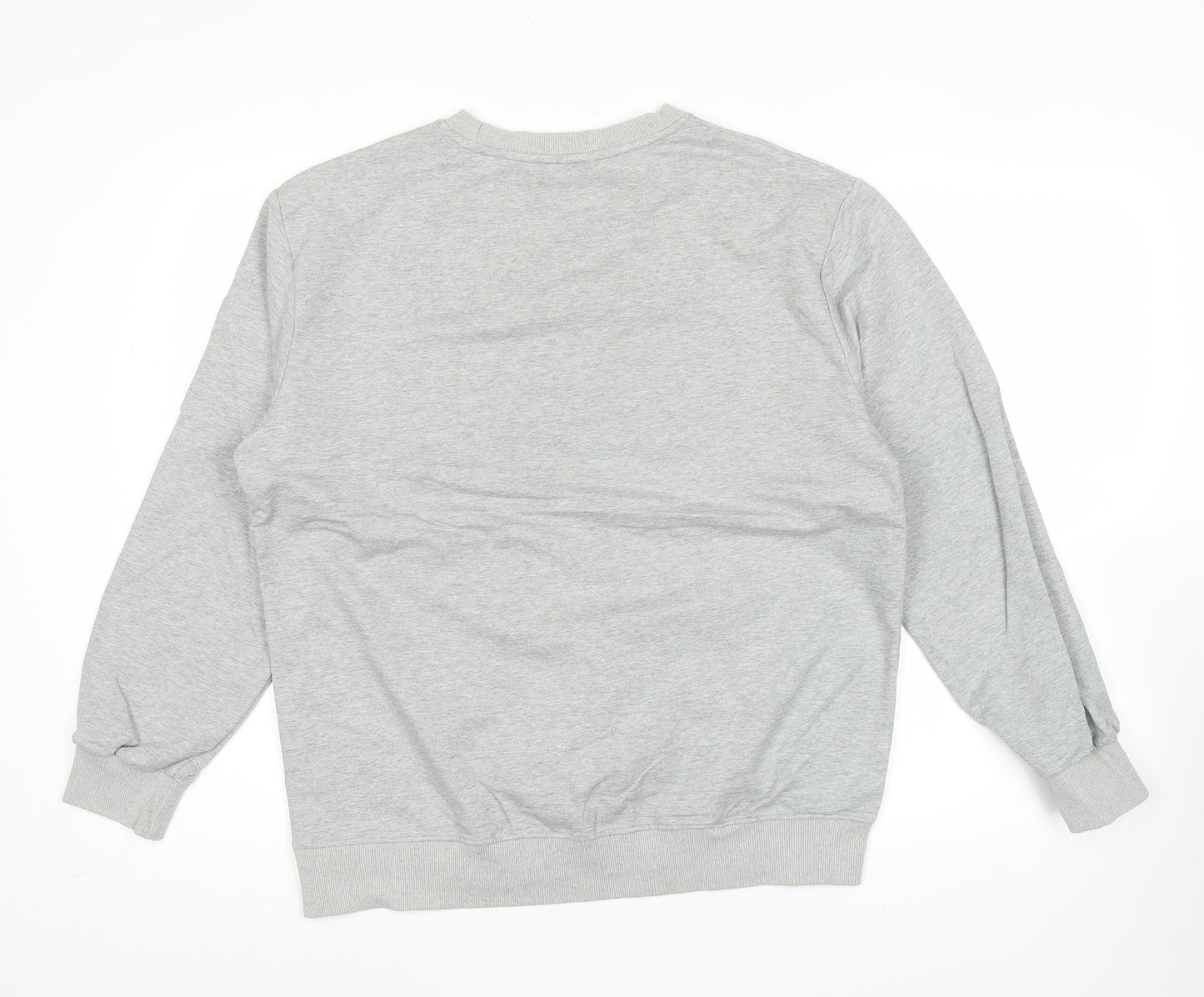 Champion Mens Grey 2XL Pullover Sweatshirt Logo Crew Neck