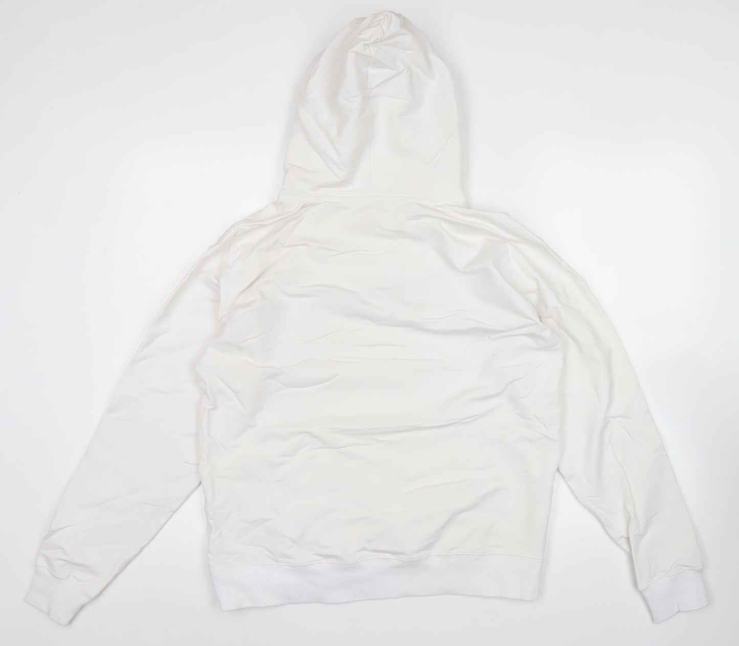 Champion Mens White Pullover Hoodie Large Embroidered Logo Sportswear