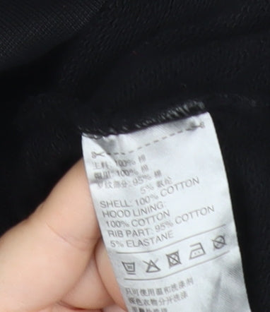 Adidas Mens Black XL Pullover Hoodie Logo Print Sportswear