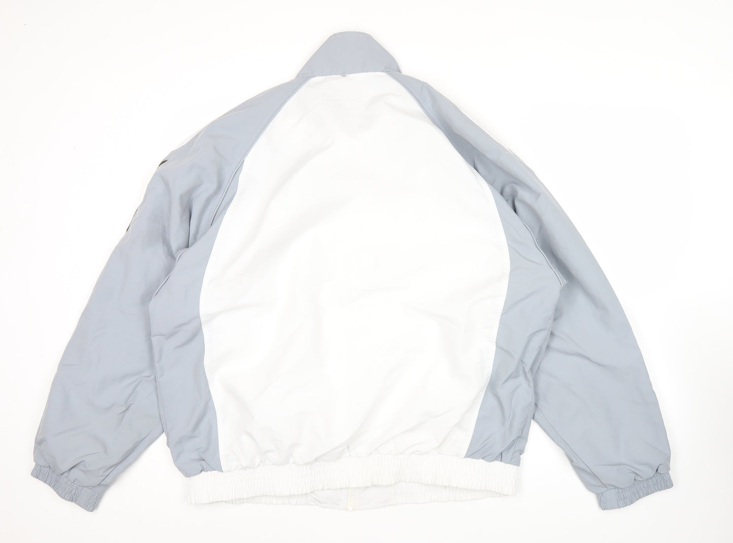 Adidas Mens XL Grey White Track Jacket Full Zip Sportswear