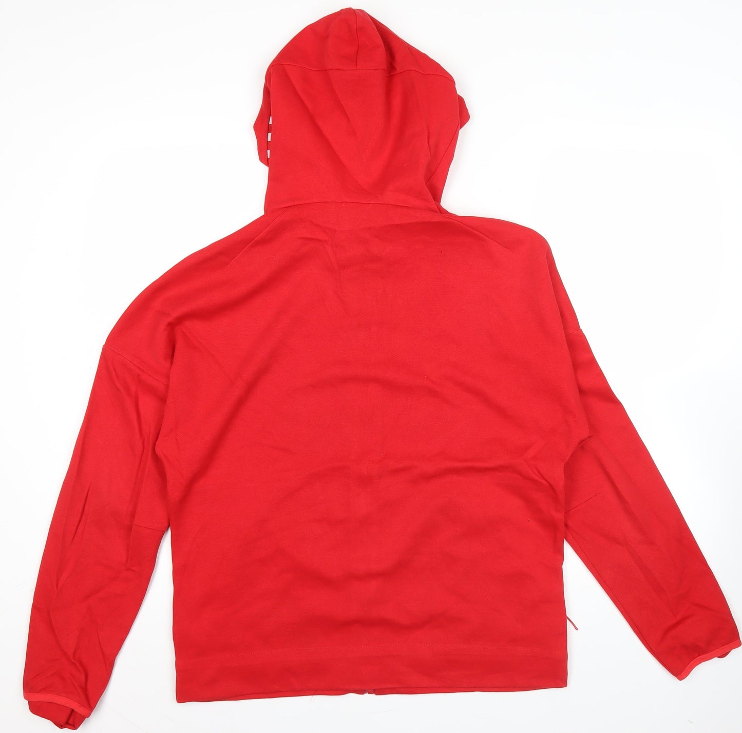 Adidas Mens Red Full Zip Hoodie Jacket Size L Sportswear