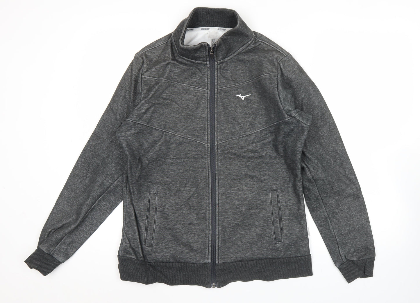 Mizuno Men's Grey L Track Jacket Full Zip Sportswear