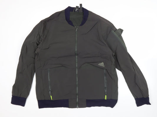 Adidas Men's Black L Basic Training Jacket Lightweight Nylon