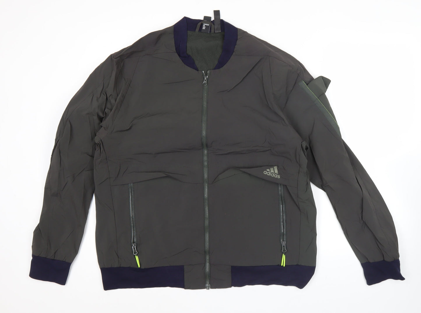 Adidas Men's Black L Basic Training Jacket Lightweight Nylon