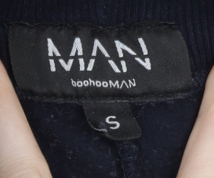 boohooMAN Men’s Colourblock Jogger Sweatpants Black Red White Size S