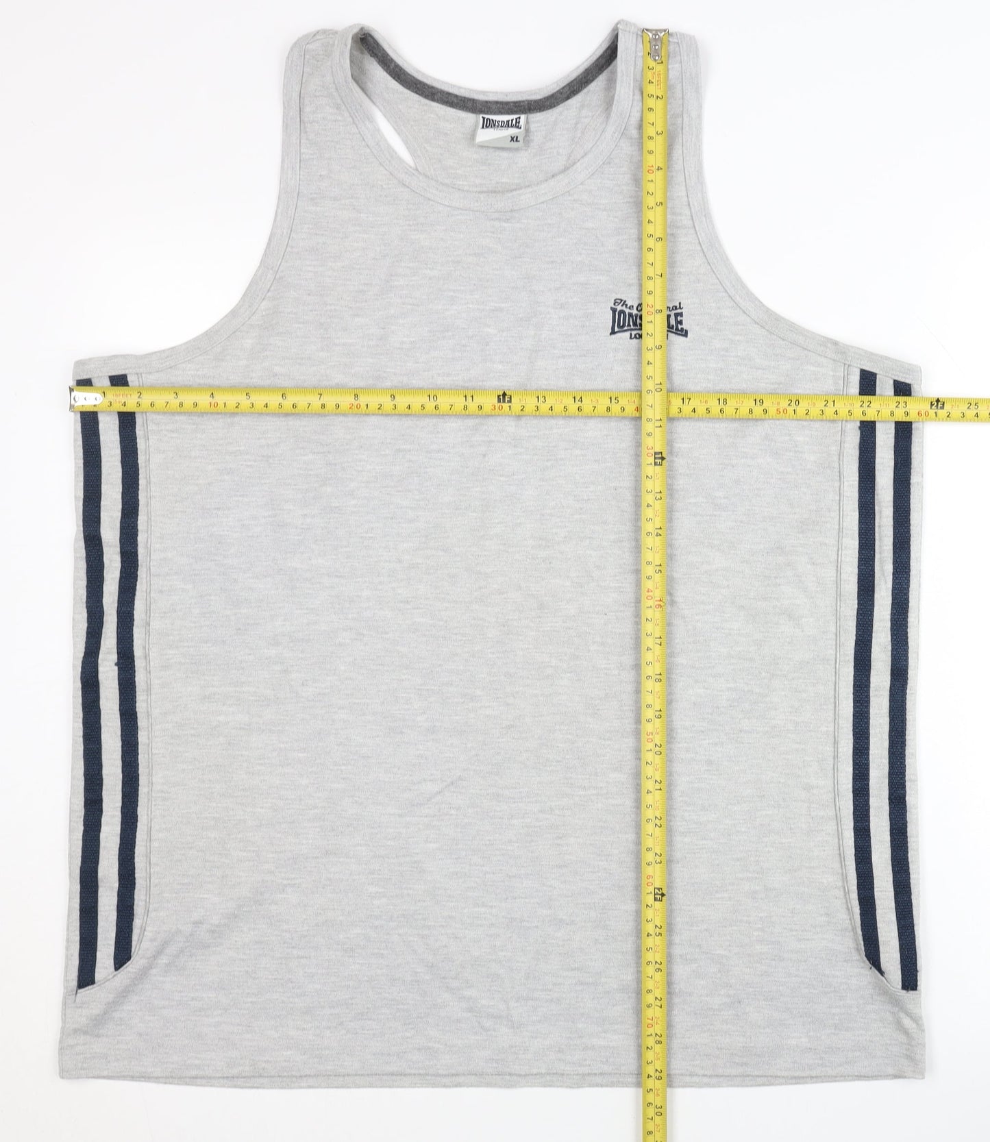 Lonsdale Men’s Grey XL Tank Top Sports Vest Gym Training