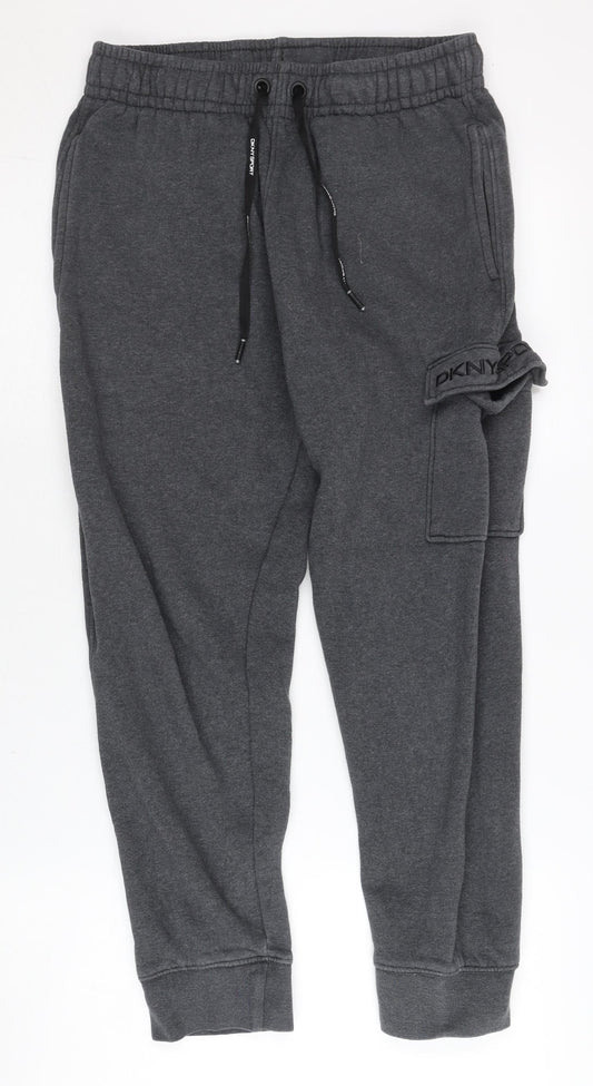 DKNY Sport Men's Grey Jogger Sweatpants M Elastic Waist Pockets