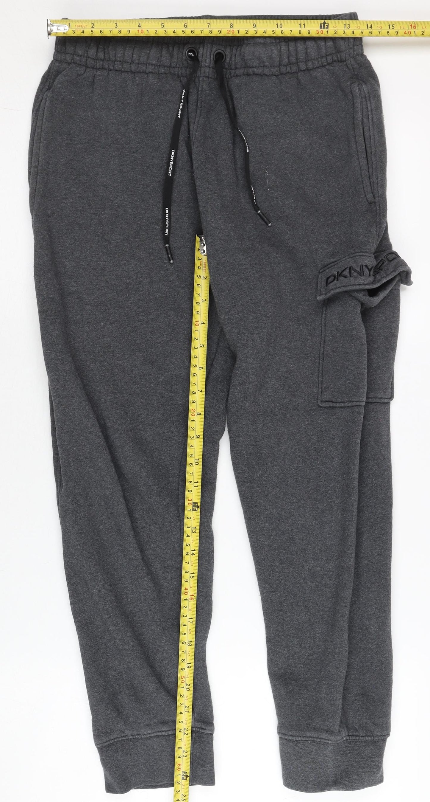DKNY Sport Men's Grey Jogger Sweatpants M Elastic Waist Pockets