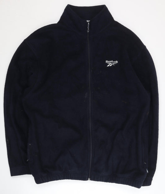 Reebok Men’s Black Fleece Full Zip Jacket M Regular Fit