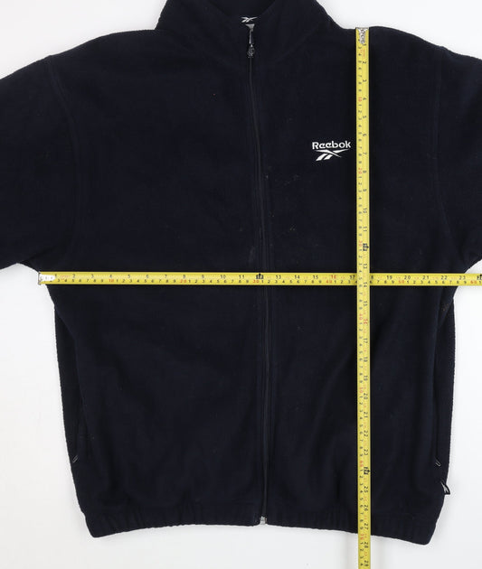 Reebok Men’s Black Fleece Full Zip Jacket M Regular Fit
