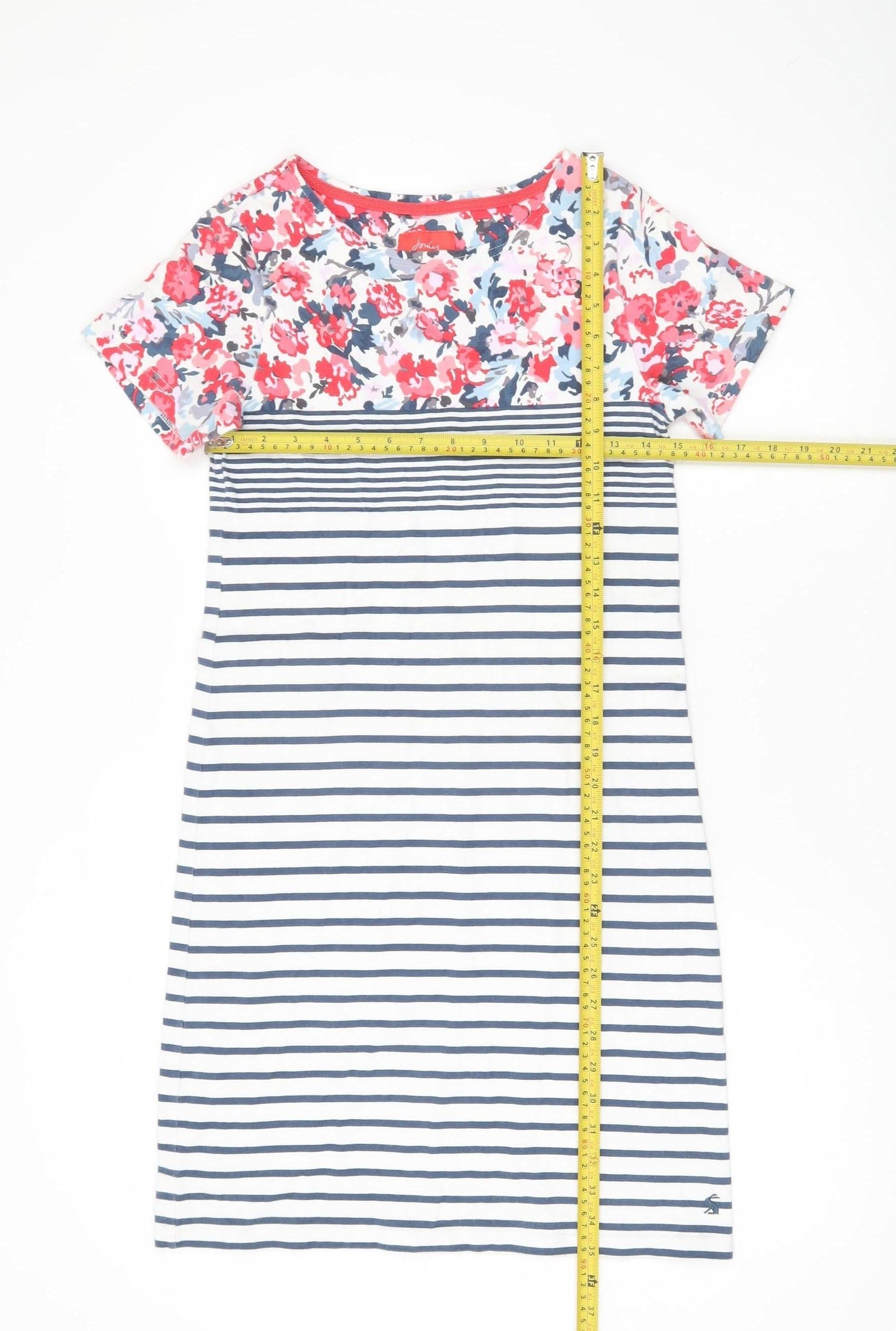 Joules Women’s Multicoloured Size 10 Floral Stripe T-Shirt Dress