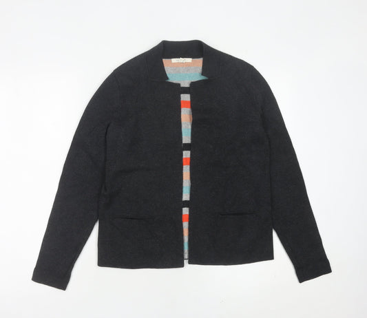 White Stuff Womens Black Knit Cardigan UK 6 Cotton Cashmere Blend