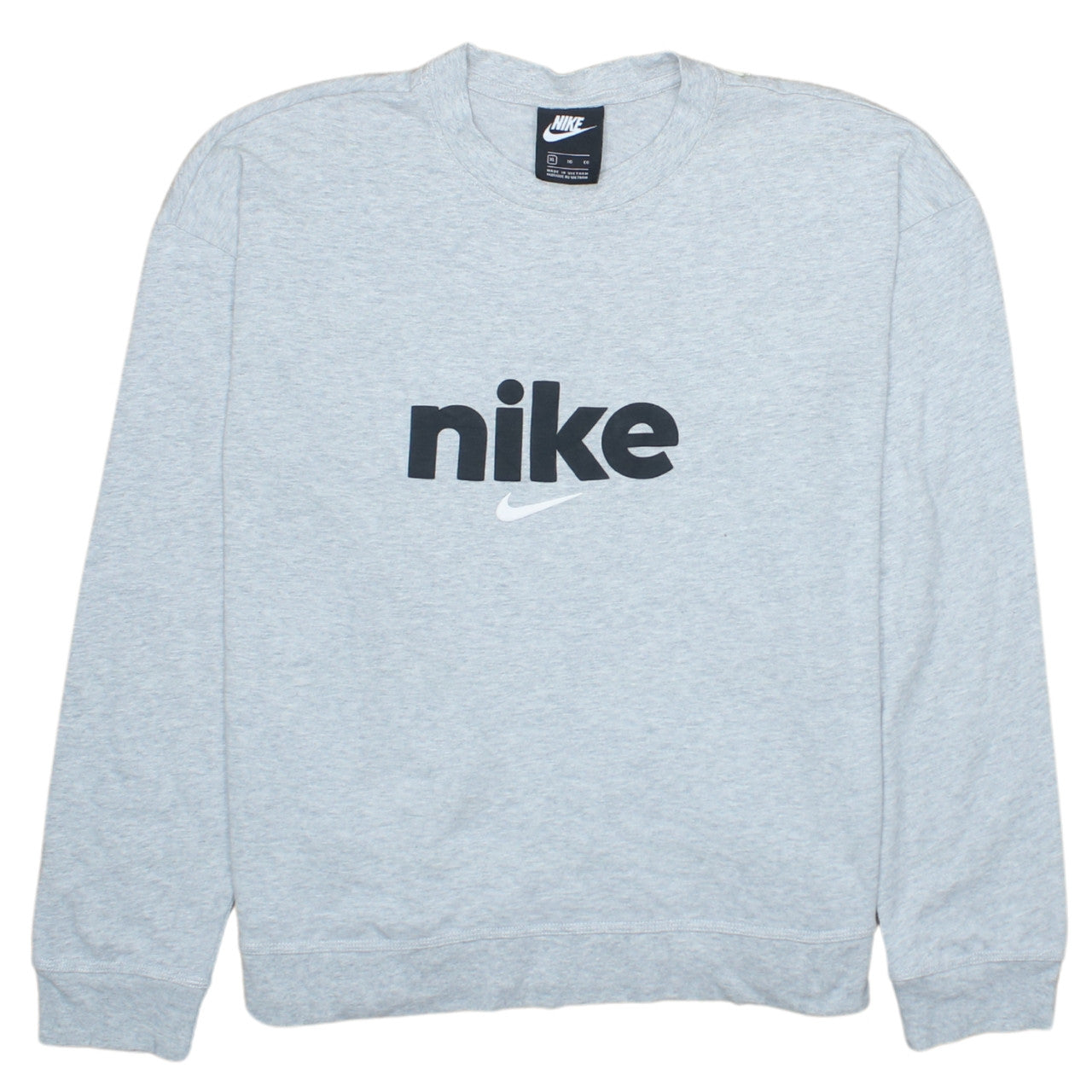 Nike Men's Grey XL Pullover Logo Sweatshirt Sportswear